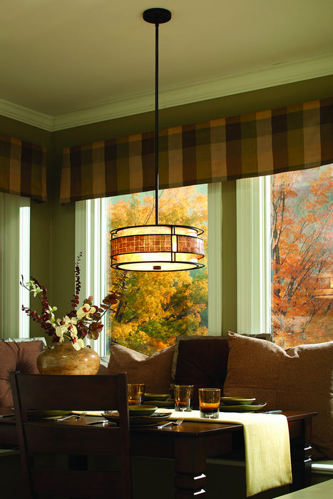 Quoizel MC842CRC Three Light Pendant, Renaissance Copper