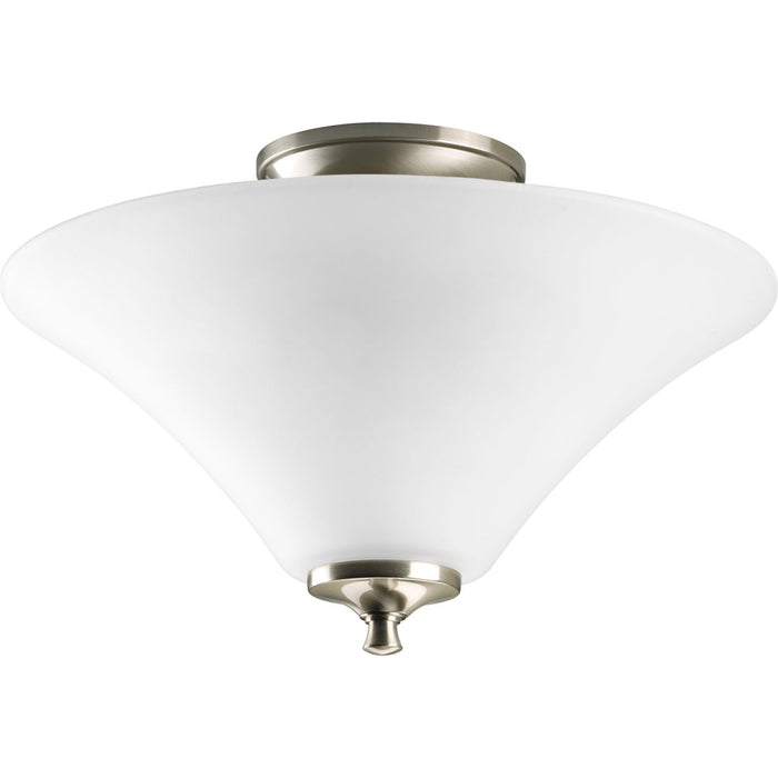 Progress Lighting P3855-09 Two Light Flush Mount, Brushed Nickel