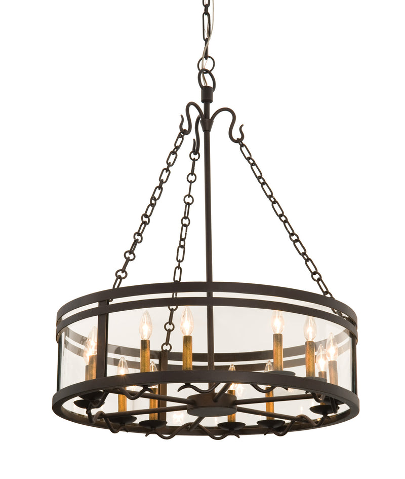 Kalco 5797BZ 12 Light Chandelier, Bronze