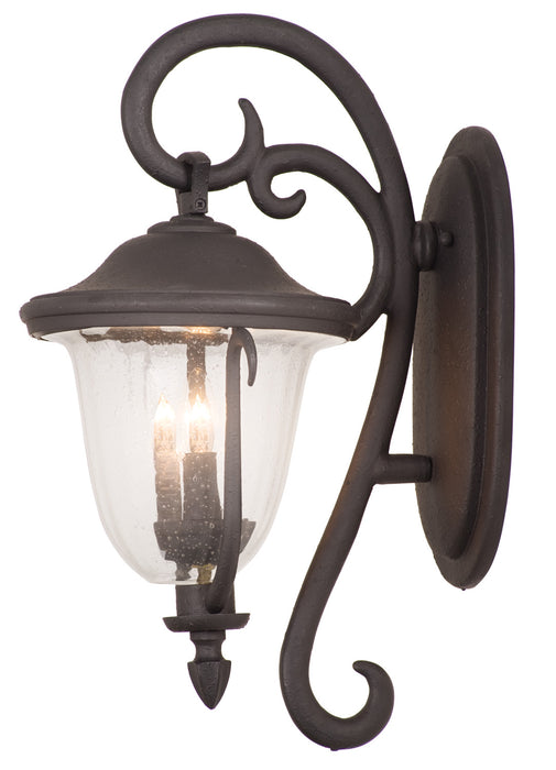 Kalco 9001MB Two Light Outdoor Wall Bracket, Textured Matte Black