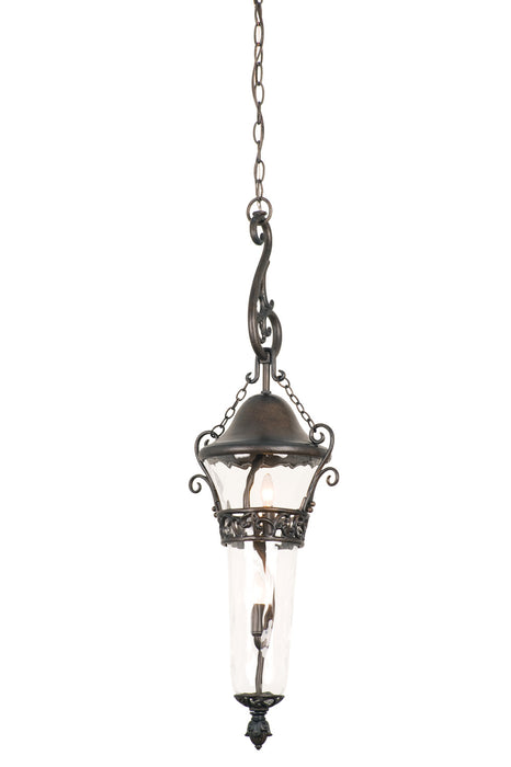 Kalco 9417BB Two Light Outdoor Hanging Lantern, Burnished Bronze