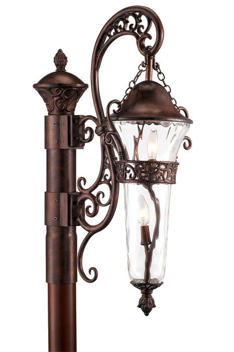 Kalco 9422BB Two Light Outdoor Post Mount, Burnished Bronze