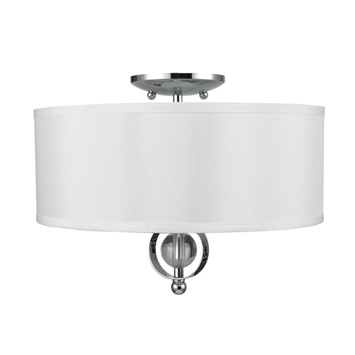 Golden 1030-FM CH Two Light Flush Mount, Chrome