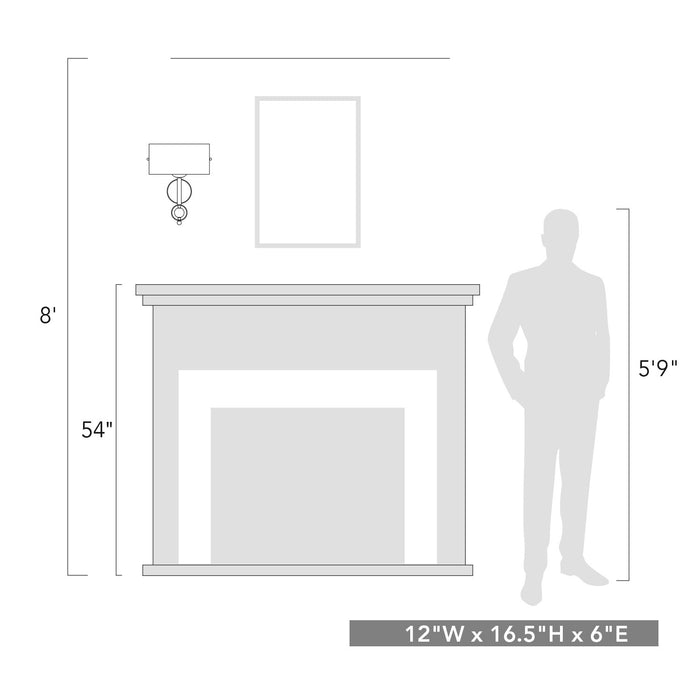 Golden 1030-WSC CH One Light Wall Sconce, Chrome