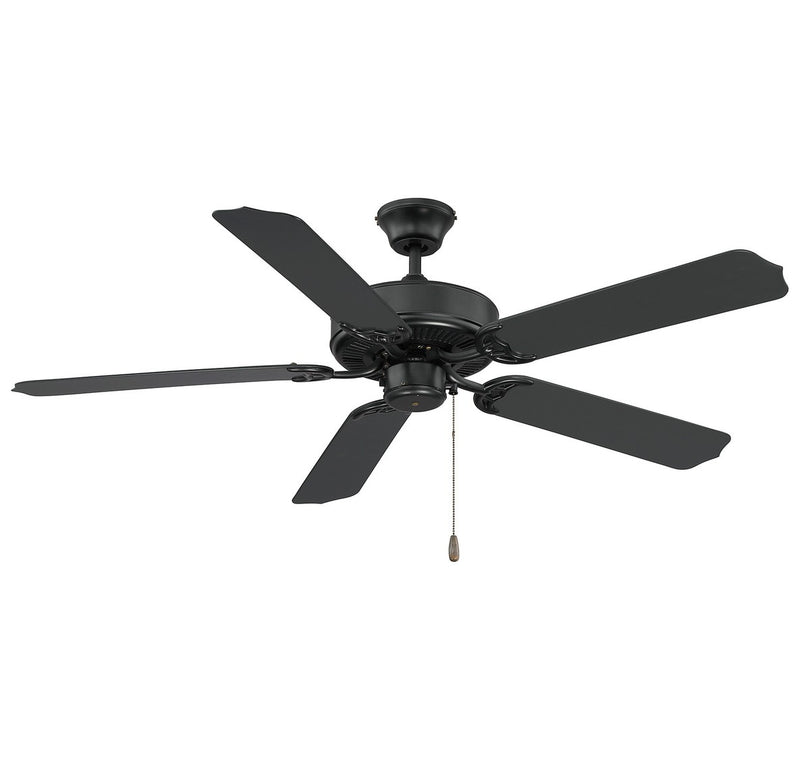 Meridian M2020MBK 52" Outdoor Ceiling Fan, Matte Black
