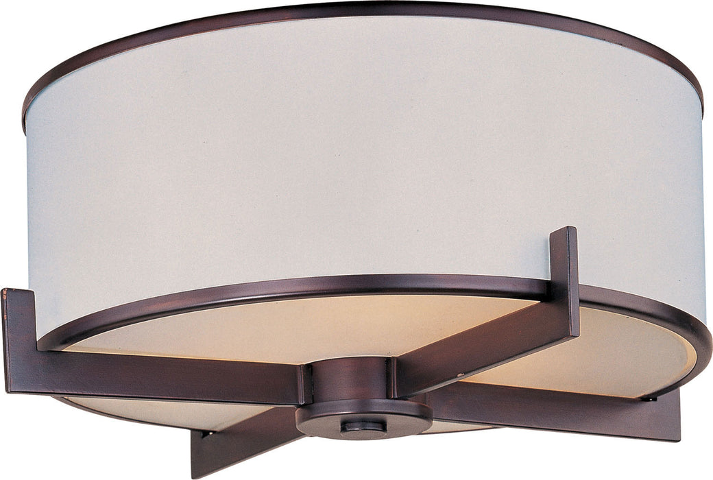 Maxim 12050WTOI Three Light Flush Mount, Oil Rubbed Bronze