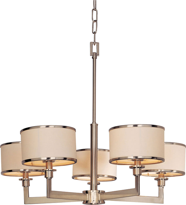 Maxim 12055WTSN Five Light Chandelier, Satin Nickel