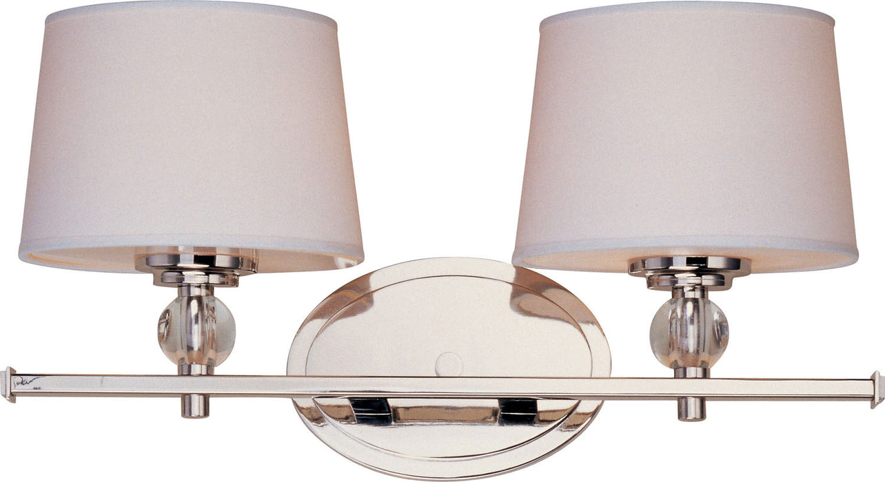 Maxim 12762WTPN Two Light Bath Vanity, Polished Nickel