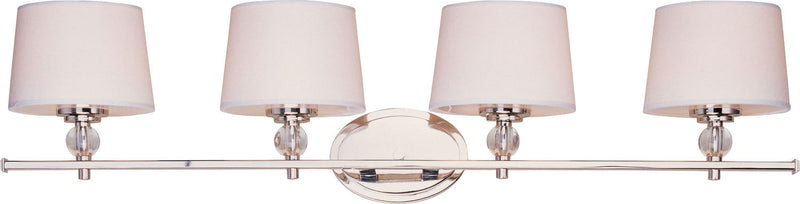 Maxim 12764WTPN Four Light Bath Vanity, Polished Nickel
