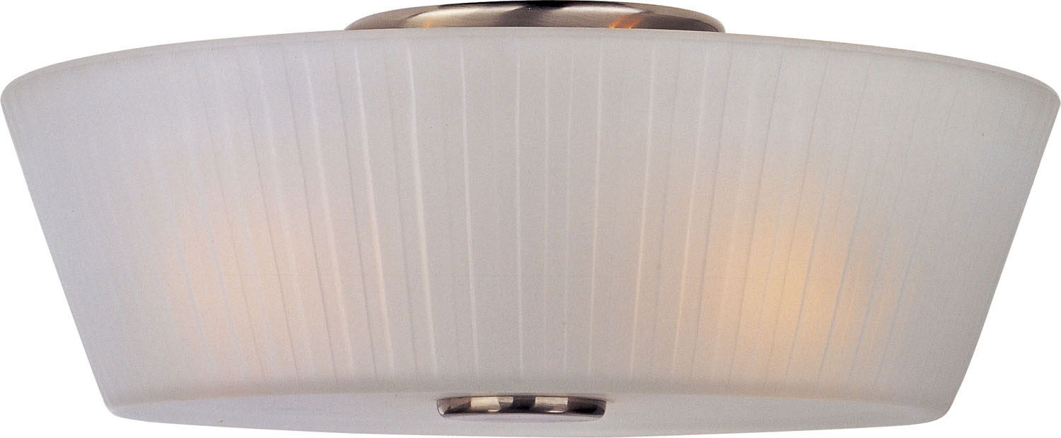 Maxim 21500FTSN Three Light Flush Mount, Satin Nickel