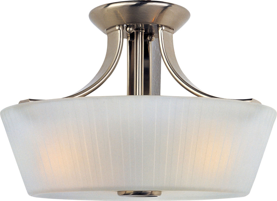 Maxim 21501FTSN Three Light Semi-Flush Mount, Satin Nickel