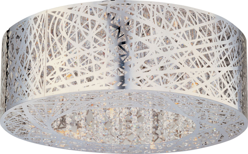 ET2 E21301-10PC Nine Light Flush Mount, Polished Chrome