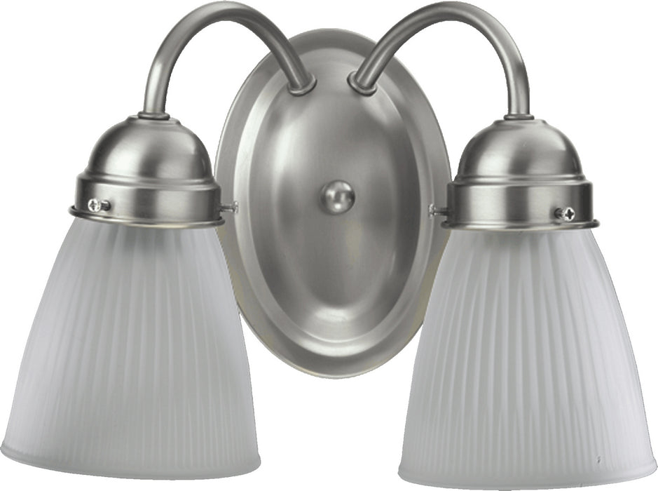 Quorum 5403-2-165 Two Light Wall Mount, Satin Nickel