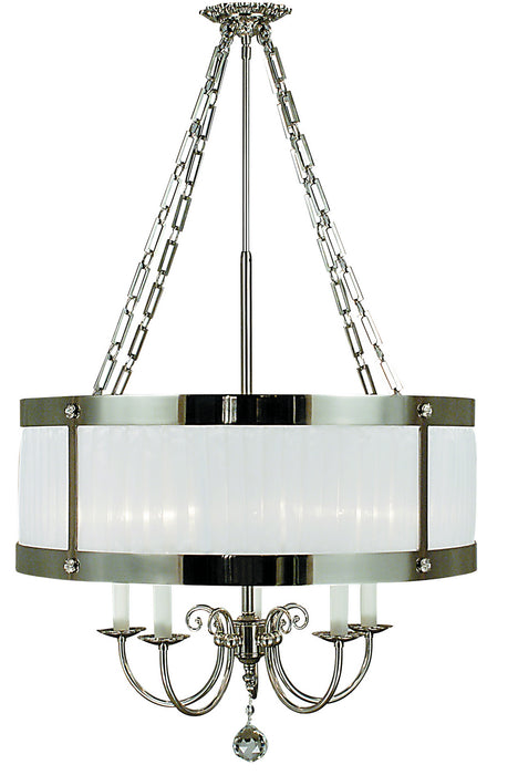Framburg 2175 PS Five Light Chandelier, Polished Silver
