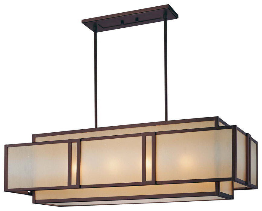 Metropolitan N6959-1-267B Four Light Island Pendant, Cimmaron Bronze