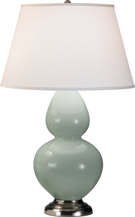 Robert Abbey 1791X One Light Table Lamp, Celadon Glazed Ceramic w/Antique Silvered