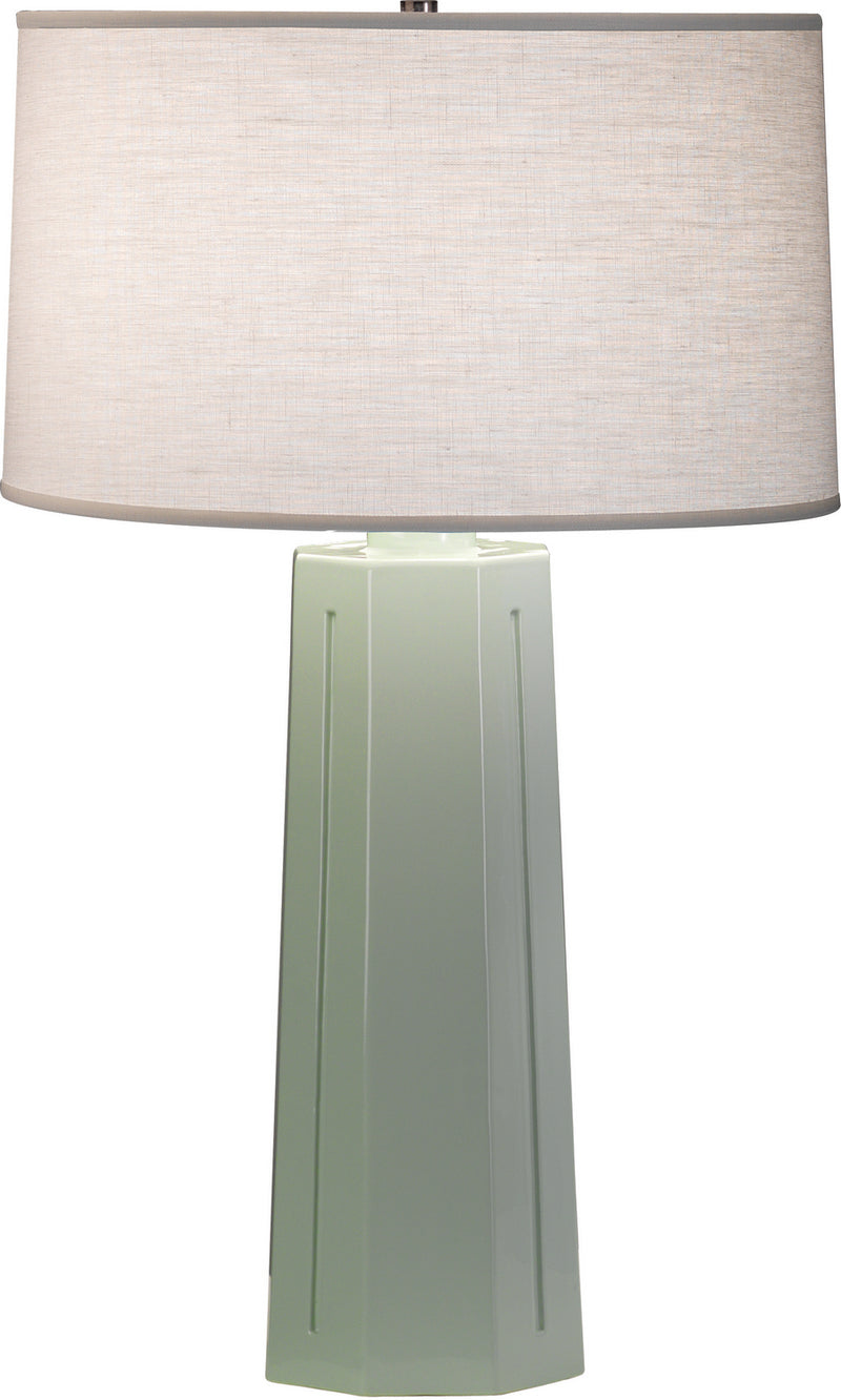 Robert Abbey 977 One Light Table Lamp, Celadon Glazed Ceramic