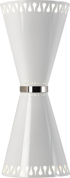 Robert Abbey W698 Two Light Wall Sconce, Polished Nickel