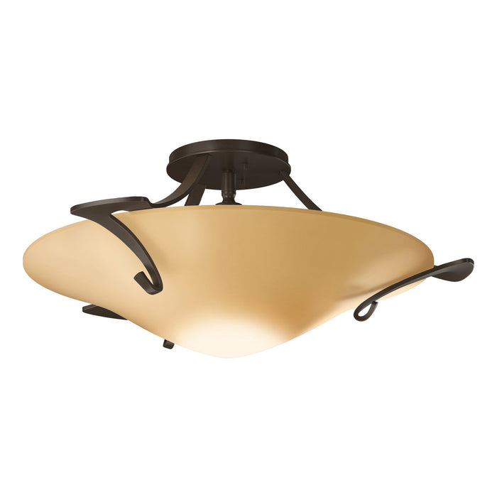 Hubbardton Forge 124710-SKT-05-SS0243 One Light Semi-Flush Mount, Bronze