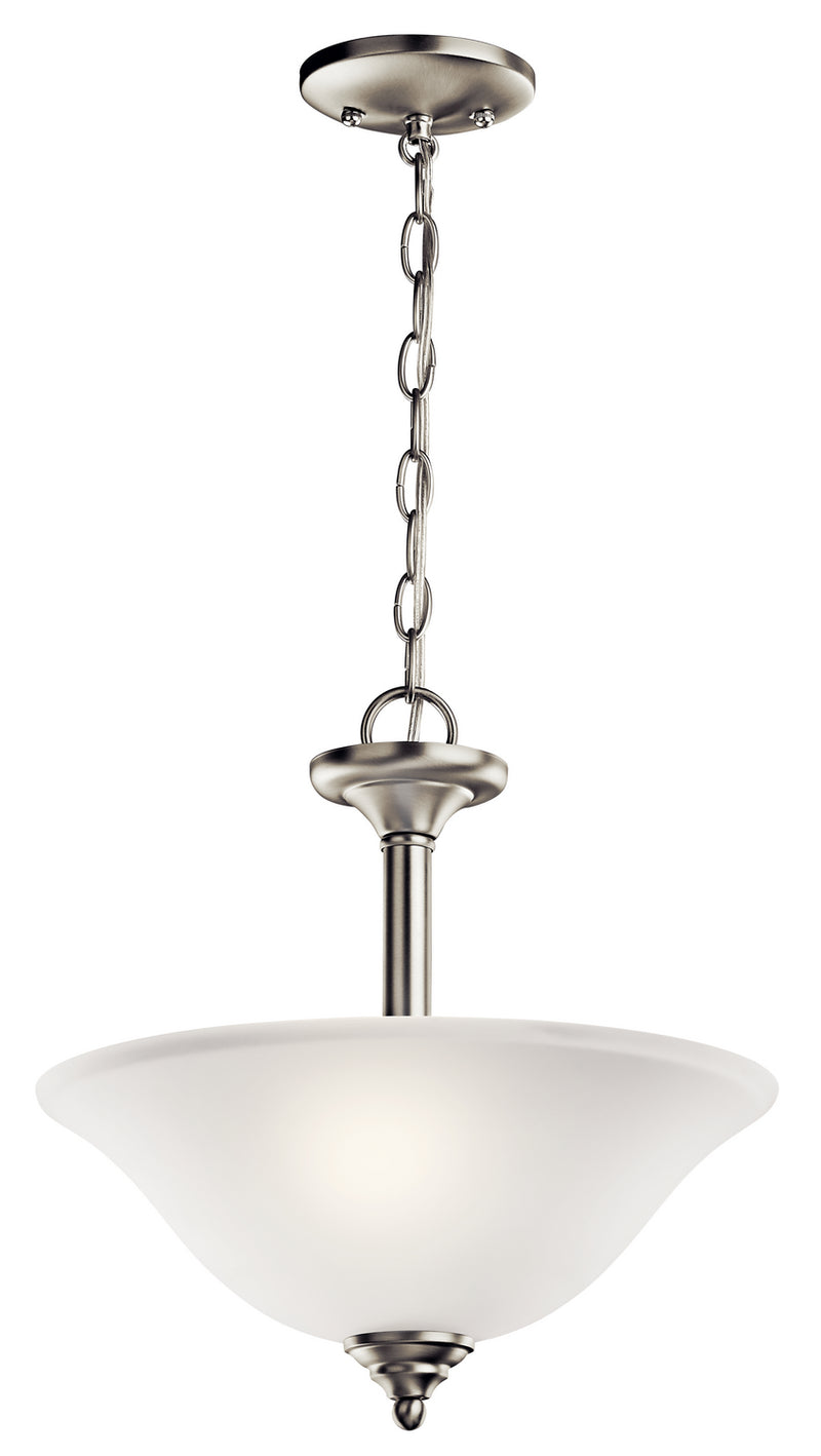 Kichler 3694NI Two Light Pendant/Semi Flush, Brushed Nickel