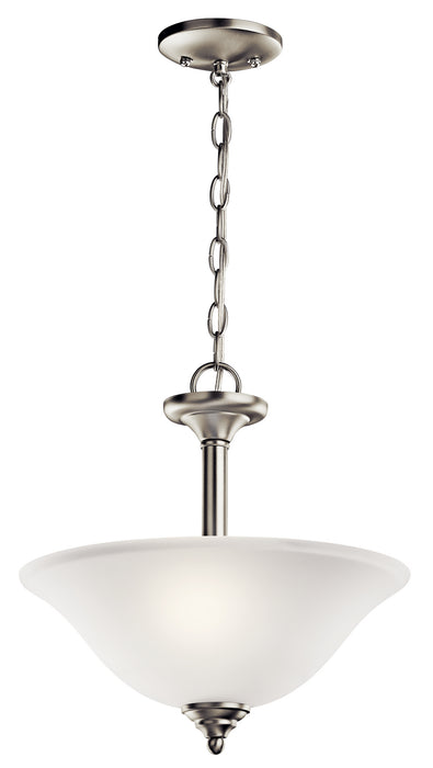Kichler 3694NI Two Light Pendant/Semi Flush, Brushed Nickel
