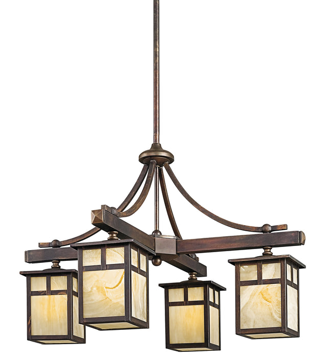 Kichler 49091CV Four Light Outdoor Chandelier, Canyon View