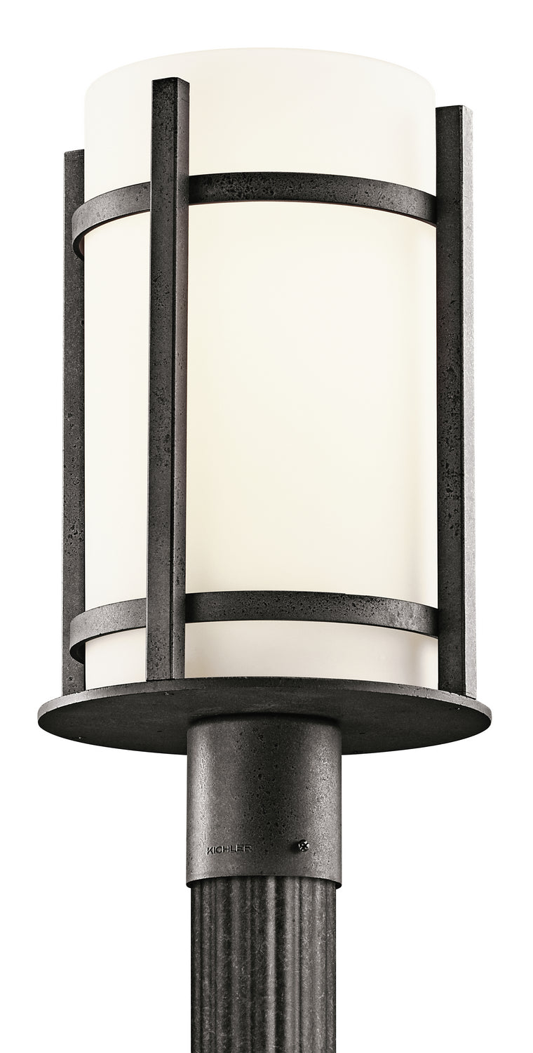 Kichler 49123AVI One Light Outdoor Post Mount, Anvil Iron