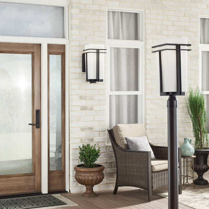 Kichler 49207BK One Light Outdoor Post Mount, Black