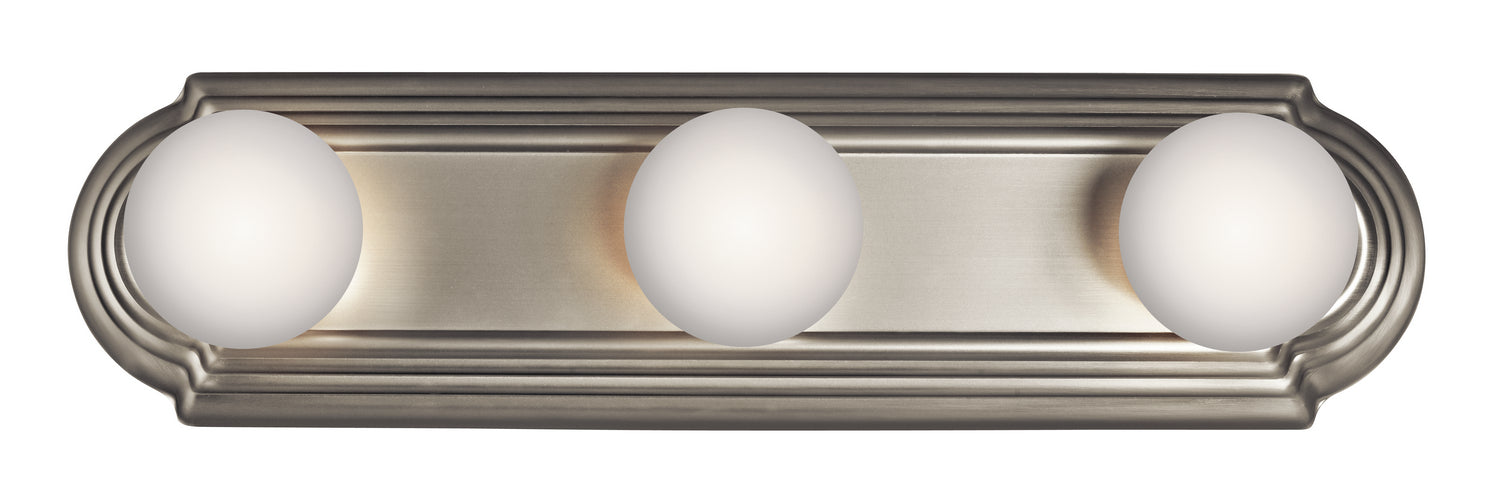 Kichler 5003NI Three Light Linear Bath, Brushed Nickel