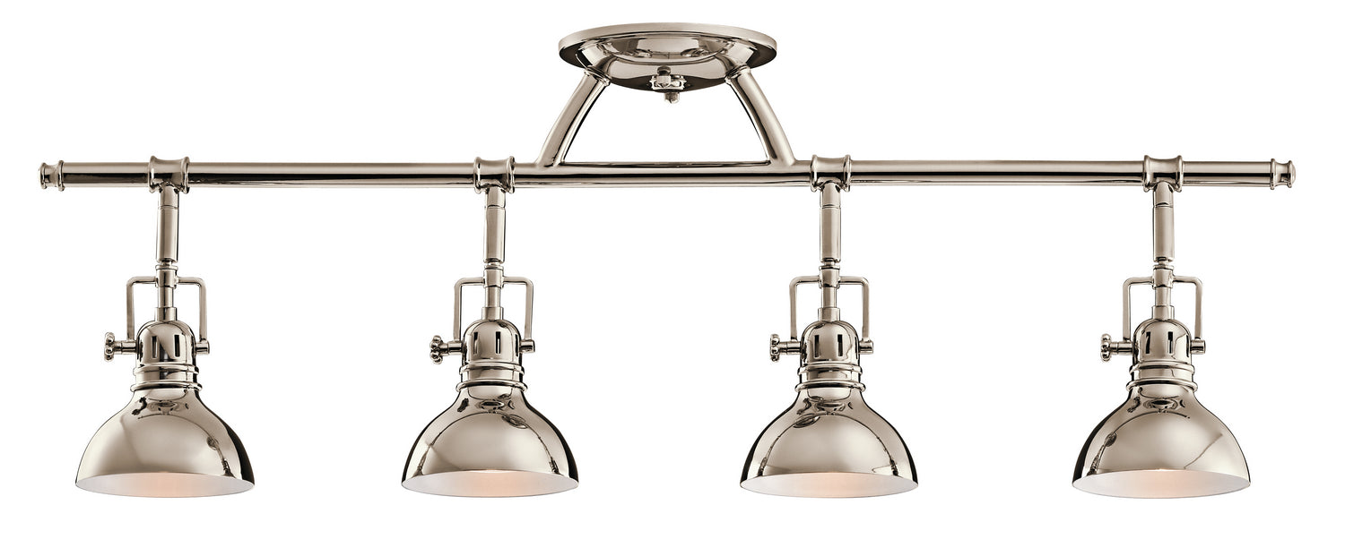 Kichler 7704PN Four Light Rail Light, Polished Nickel