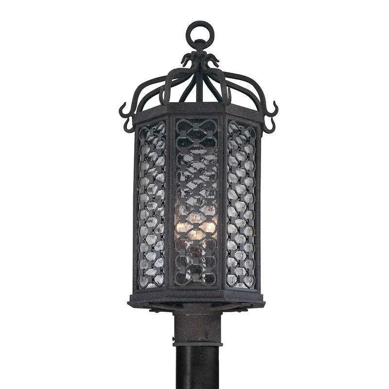 Troy Lighting P2375-TRN Three Light Post Lantern, Textured Iron