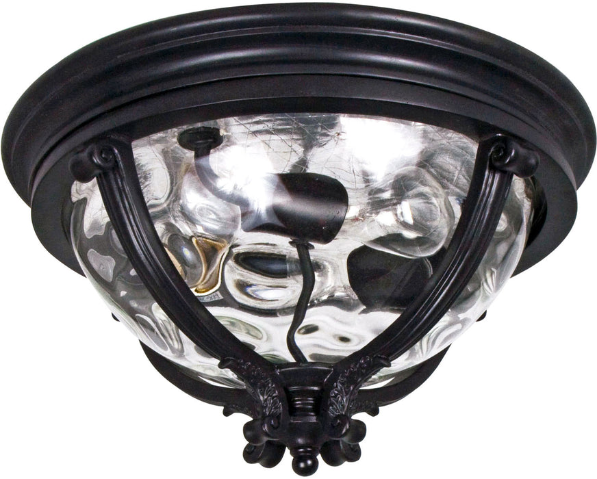 Maxim 41420WGBK Three Light Outdoor Ceiling Mount, Black