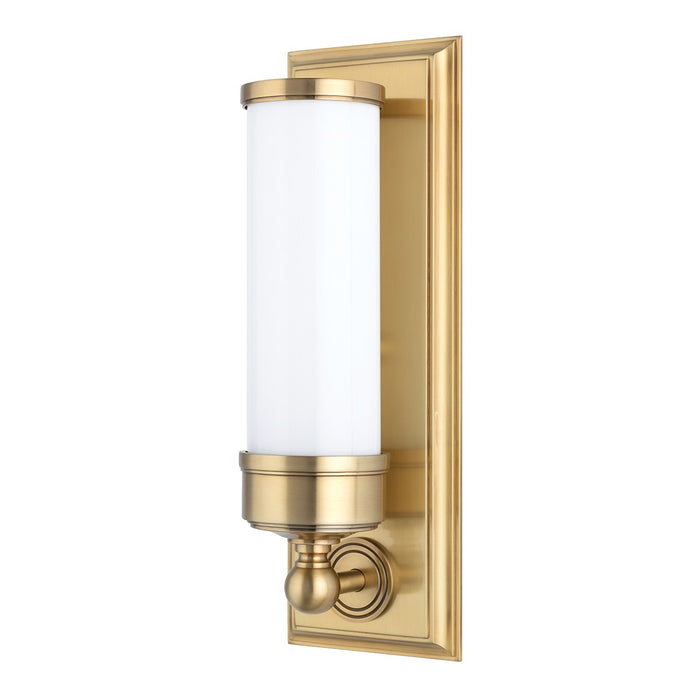 Hudson Valley 371-AGB One Light Bath Bracket, Aged Brass