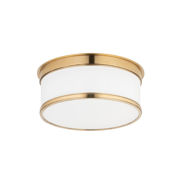 Hudson Valley 709-AGB One Light Flush Mount, Aged Brass