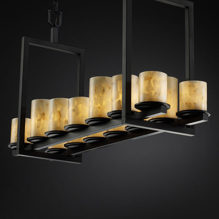 Justice Designs ALR-8769-10-MBLK 14 Light Chandelier, Matte Black