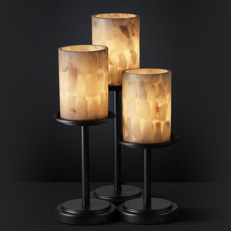 Justice Designs ALR-8797-10-MBLK Three Light Table Lamp, Matte Black