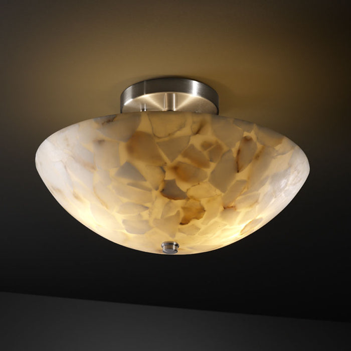 Justice Designs ALR-9690-35-NCKL Two Light Semi-Flush Mount, Brushed Nickel
