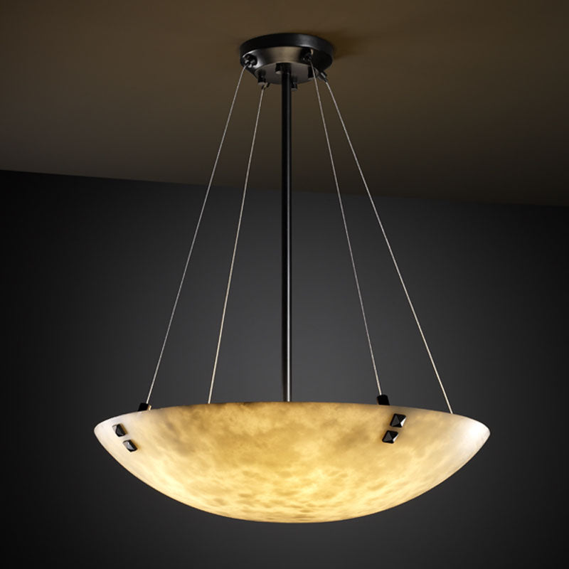 Justice Designs CLD-9661-35-MBLK-F3 Three Light Pendant, Matte Black