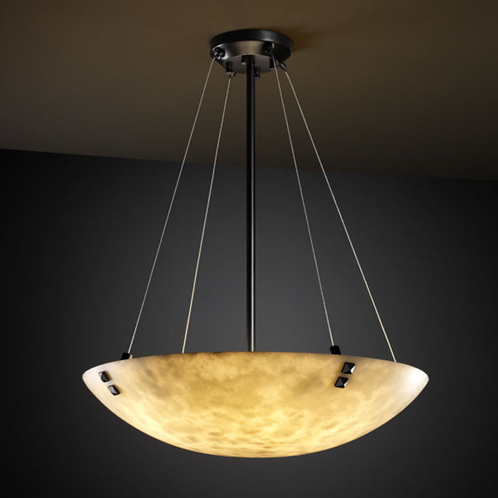 Justice Designs CLD-9662-35-MBLK-F3 Six Light Pendant, Matte Black