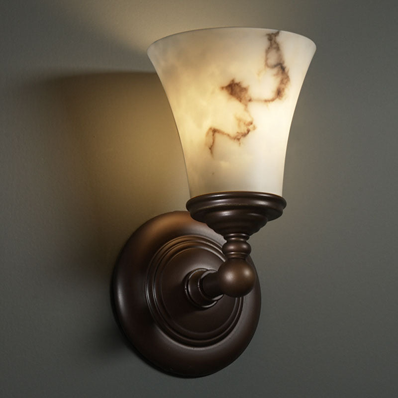 Justice Designs FAL-8521-20-DBRZ One Light Wall Sconce, Dark Bronze