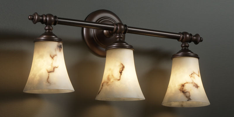 Justice Designs FAL-8523-20-DBRZ Three Light Bath Bar, Dark Bronze