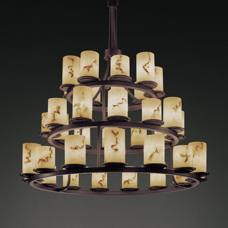Justice Designs FAL-8712-10-DBRZ 36 Light Chandelier, Dark Bronze