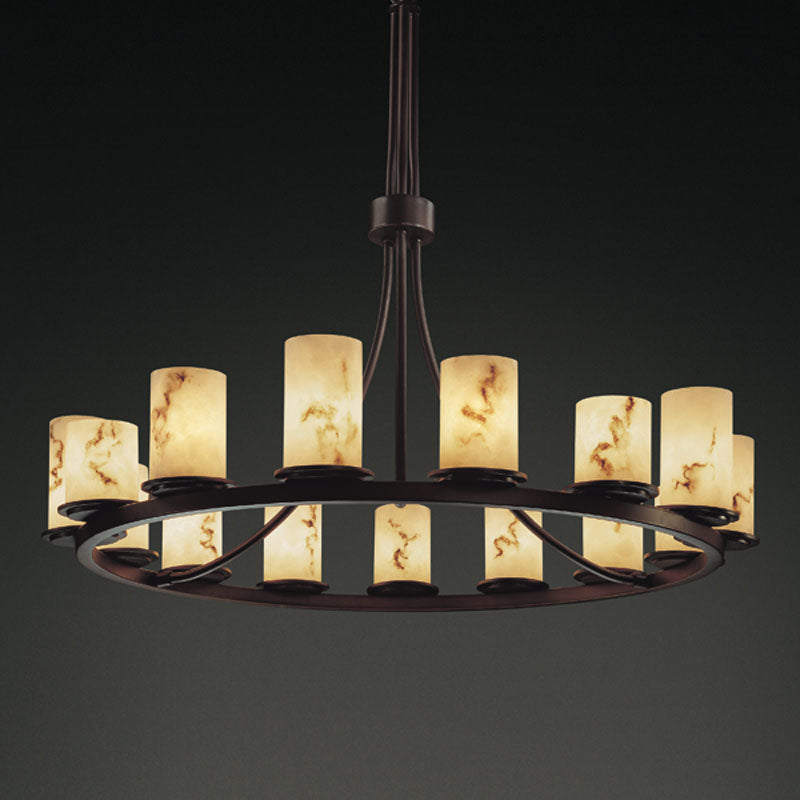Justice Designs FAL-8715-10-DBRZ 15 Light Chandelier, Dark Bronze