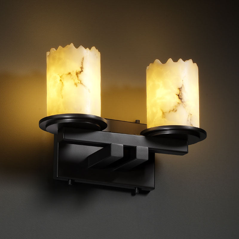 Justice Designs FAL-8772-12-MBLK Two Light Bath Bar, Matte Black