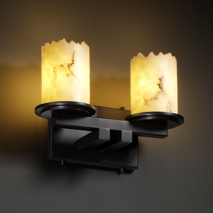 Justice Designs FAL-8772-12-MBLK Two Light Bath Bar, Matte Black