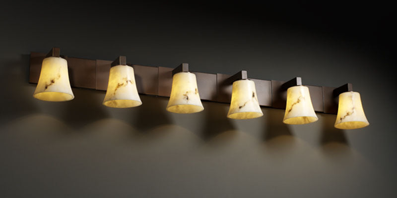 Justice Designs FAL-8926-20-DBRZ Six Light Bath Bar, Dark Bronze