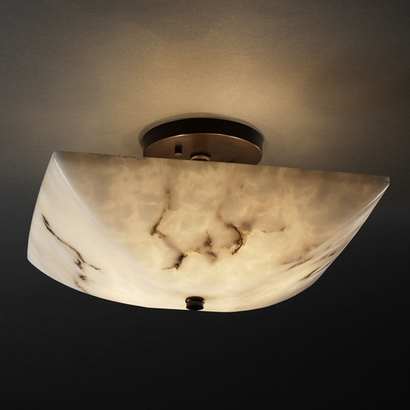 Justice Designs FAL-9695-25-DBRZ Two Light Semi-Flush Mount, Dark Bronze