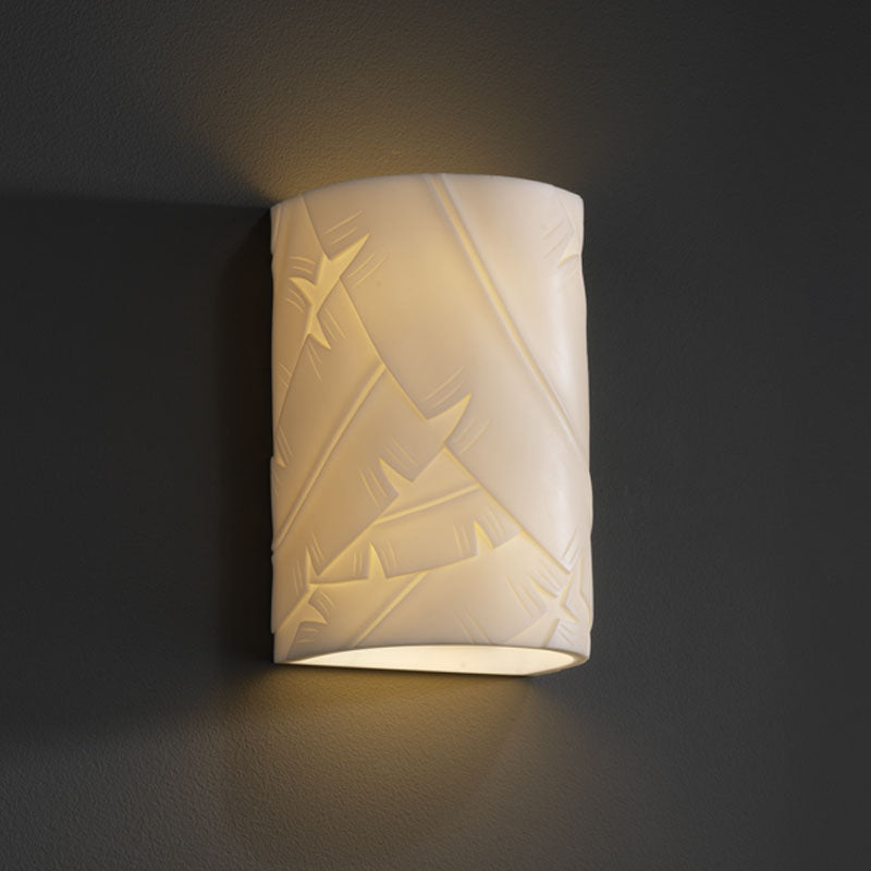 Justice Designs PNA-0945-BANL Two Light Wall Sconce, Faux Porcelain Resin