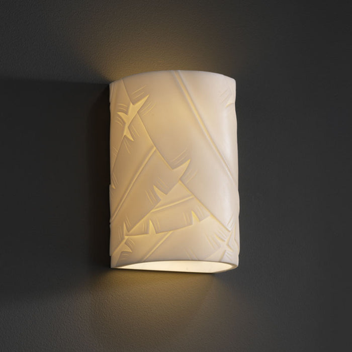 Justice Designs PNA-0945-BANL Two Light Wall Sconce, Faux Porcelain Resin