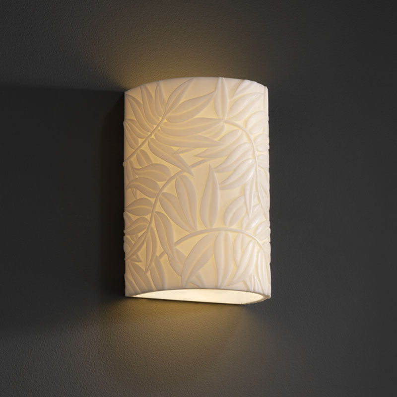 Justice Designs PNA-0945-BMBO Two Light Wall Sconce, Faux Porcelain Resin